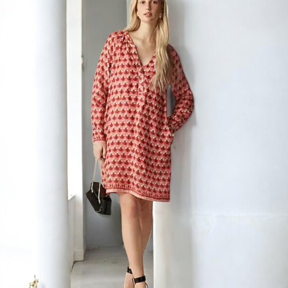 J. Crew Cabana mini dress in block-print ramie Size XXS - Picture 1 of 12